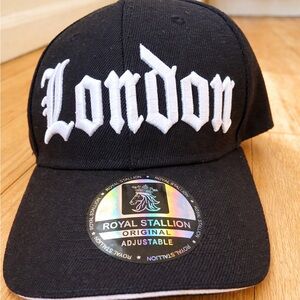 London Snapback Hat – Royal Stallion – Black Adjustable – New with Tags 🇬🇧